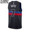 NBA Børn Trøje Detroit Pistons Killian Hayes 7 2022-23 Jordan Statement Edition Sort Swingman